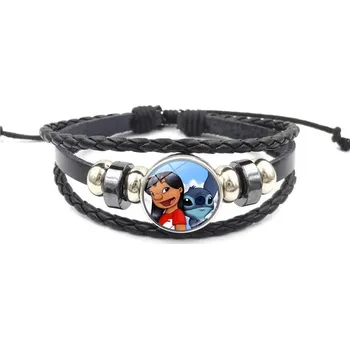 Náramek Dětský pletený náramek s motivem Lilo & Stitch - 25