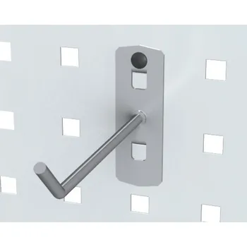 Dílenský regál Alfa 3 Háček 45° - 100 mm na nářadí pro EUROPERFO panely