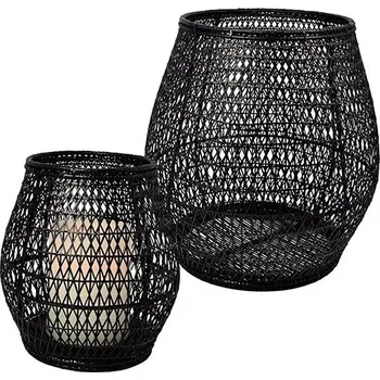 Lucerna Lucerna / koš Initials by HAANS Lily Burma, set 2 ks černá