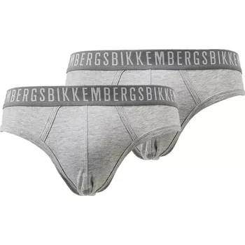 Boxerky Bikkembergs BKK1USP02BI Slip 2 PACK šedé