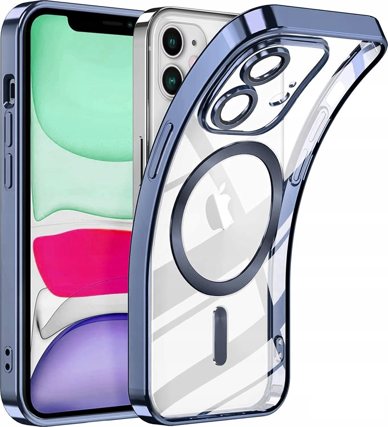 Silikonový kryt pro IPhone MagSafe - barevný Zařízení: Pro iPhone 13 Pro Max, Barva obalu: Modrá
