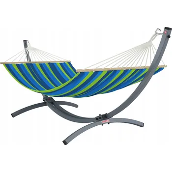 Zahradní nábytek Houpací síť s tyčí ZIDER, vícebarevná, nosnost 300 kg, 364 x 160 cm