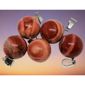 Přívěsek Jaspisový přívěsek kulička cca 1,5 cm