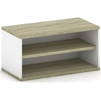 Kancelářská sestava Nástavba na skříň MIRELLI, 800 x 400 x 400 mm, bílá/dub sonoma