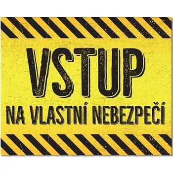Domovní cedule ALBI Cedulka na dveře - Na vlastní nebezpečí