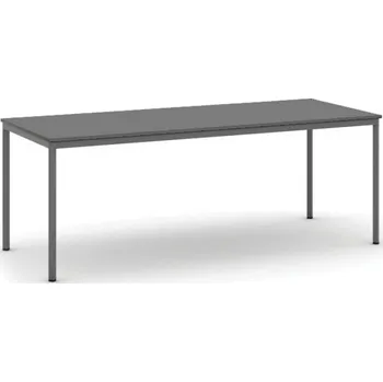 Jídelní stůl Jídelní stůl, 200x80 cm, tmavě šedá podnož, grafit