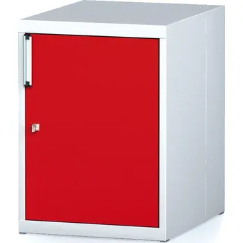 Alfa 3 Závěsná dílenská skříňka na nářadí k pracovním stolům MECHANIC, 480 x 600 x 662 mm, červené dveře