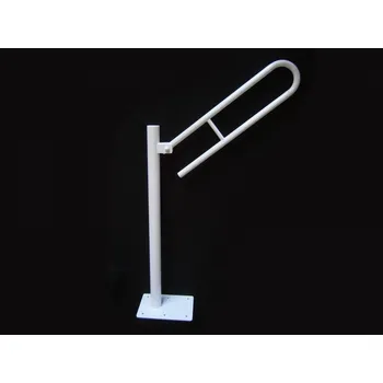 Madlo do koupelny Wela madlo U k WC sklopné podlahové invalidní BÍLÉ PREMIUM domadlo 4002430 Délka: 90 cm, Průměr: 25 mm