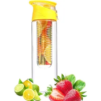 Láhev s filtrem na ovoce | láhev s difúzerem - žlutá,800ml
