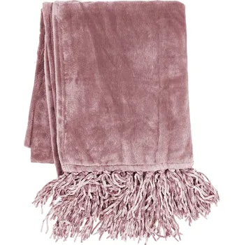 deka TISECO Pléd mikroplyš 130 x 170 cm tmavě starorůžov se střapci