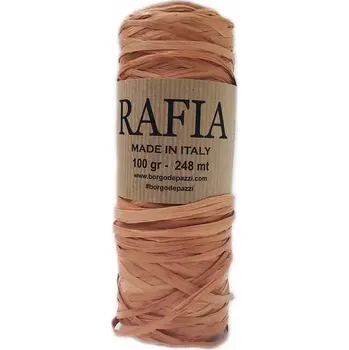 Příze Borgo de Pazzi Rafia 4 Karamelová (Přírodní viskóza Rafia 4 Karamelová)