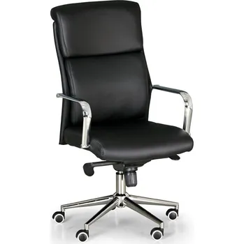 Kožené kancelářské křeslo VIRO, pravá kůže, černá
