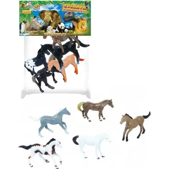 Figurka Koně set 5ks plastové figurky zvířátka v sáčku 2 druhy