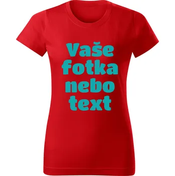 Dámské tričko Grooters Červené dámské tričko s vlastním motivem / fotkou Velikost: XS