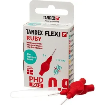 Zubní kartáček Tandex Flexi 0,9 Ruby mezizubní kartáček 6 ks