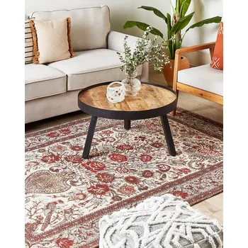 Koberec Koberec vícebarevný bavlněný polyester 160 x 230 cm květinový vzor tradiční vintage design domácí doplněk Beliani