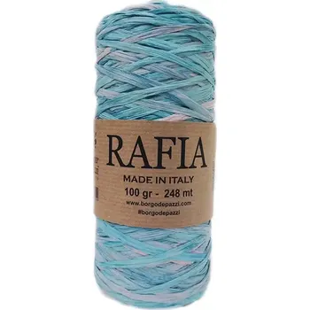 Příze Borgo de Pazzi Rafia 94 Tyrkysovorůžová (Přírodní viskóza Rafia 94 Tyrkysovorůžová)