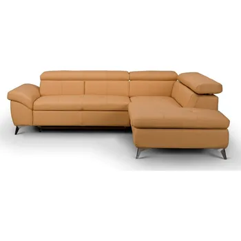 Sedací souprava Kožená rohová rozkládací sedací souprava PEARCY Pravý roh