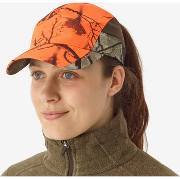 Kšiltovka SOLOGNAC Dámská lovecká kšiltovka 500 maskovací ORANŽOVÁ