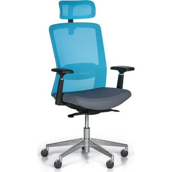 Kancelářská židle BACK, modrá/šedá