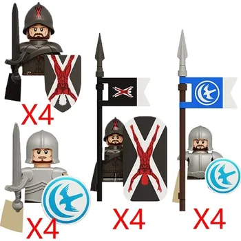 ostatní stavebnice Vojenské stavebnice rytířů a anime figurky | lego styl figurky a komponenty - XP554-XP557-16PCS
