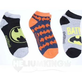 Podmix Kotníkové ponožky - Batman černé, 3 ks Velikost ponožek: 27-30