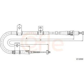 Lanko parkovací brzdy Lanovod parkovací brzdy COFLE 17.2550