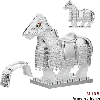 ostatní stavebnice Stavebnice středověkého rytíře s drakem a vlkem | figurky styl lego - FJM108-1PC