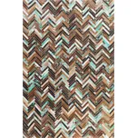 Koberec vícebarevný kožený 140 x 200 cm pravá hovězí kůže patchwork ručně vyrobený se vzorem Beliani