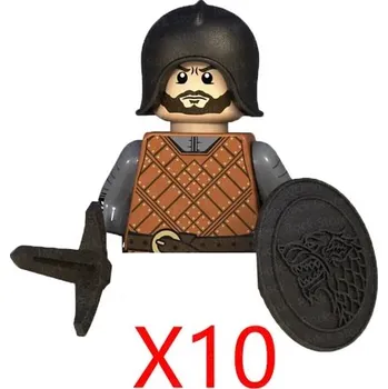 Vojenské stavebnice rytířů a anime figurky | lego styl figurky a komponenty - XP046-10PCS