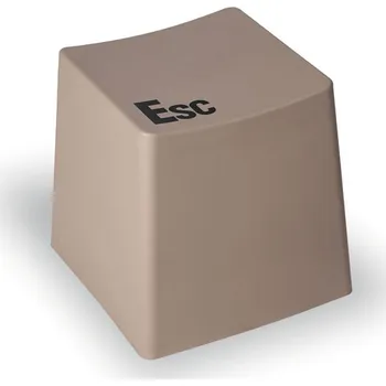 Plastový taburet BUTTON, hnědá