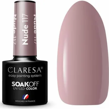 Přípravek na nehty Claresa Soak Off UV/LED Nude hybridní lak 117 5g