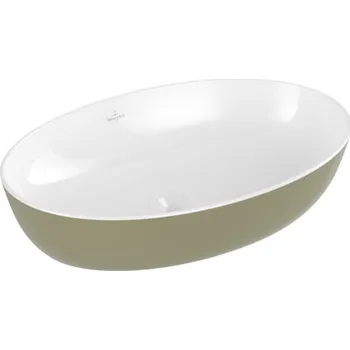 Umyvadlo Villeroy & Boch Artis umyvadlo na desku, 61x41 cm, bez přepadu, Sage Green (419861BCS8)