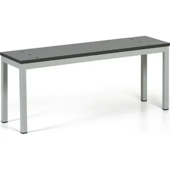 Šatní lavice, sedák - lamino, délka 1000 mm, šedé nohy, grafit