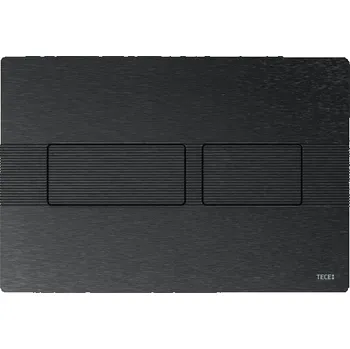 Splachovací tlačítko Tece TECEsolid ovládací tlačítko, pro 2 množství splachování, texturovaný povrch, nerez ocel, kartáčovaný grafit (9240438)