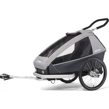 vozík za kolo CROOZER KID FOR 2 Keeke STONE GREY 2020 2v1