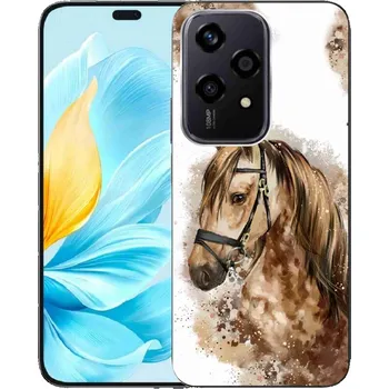 Pouzdro na mobilní telefon Gelový kryt mmCase na Honor 200 Lite 5G - hnědý kreslený kůň