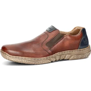 Pánské polobotky Rieker pánské kožené polobotky - hnědé