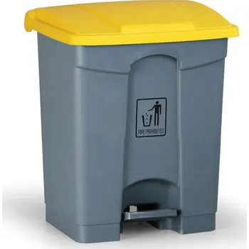Odpadkový koš Nášlapný víceúčelový koš na odpadky 45 l, 390 x 360 x 590 mm, žlutá