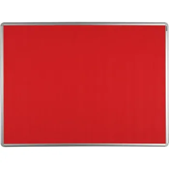 Textilní nástěnka ekoTAB v hliníkovém rámu, 900 x 600 mm, červená
