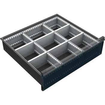 Organizér nářadí do zásuvky skříní KOVOS se šířkou 720 mm, 9 přihrádek, 150 - 240 mm