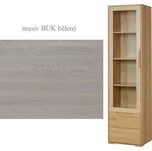 Vysoká vitrína ECHEVERIA, levá, masiv buk/moření: buk bělený + vyzvednutí ZDARMA