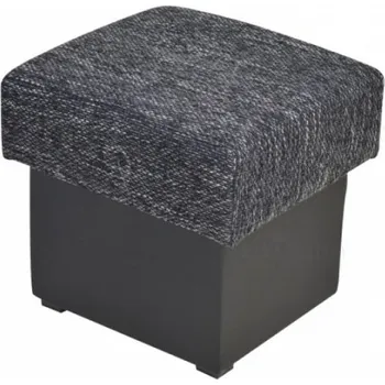 Taburet Taburet ARCHUN, černá látka/černá ekokůže + vyzvednutí ZDARMA