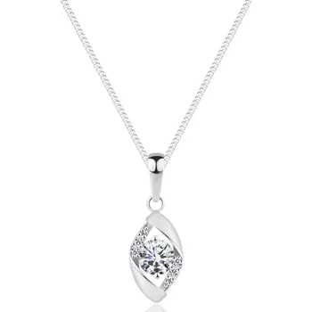 Náhrdelník Stříbrný náhrdelník 925 - třpytivé oko se zirkony