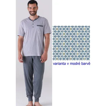 Pánské pyžamo Pánské pyžamo KARELPIU KC6184 M Šedá
