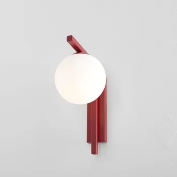 Lampička ALDEX Nástěnné svítidlo Zac, opál/vínová červeň, 1 světlo vínově červená, opálová 1 x 10 W LED - Doprava zdarma
