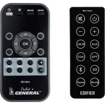 Dálkový ovladač EDIFIER RC10A1, CineSound B3 soundbar - dálkový ovladač duplikát