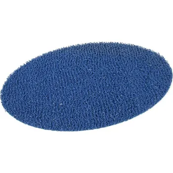 Rohožka FLOMAT Modrá protiskluzová sprchová oválná rohož Spaghetti - 70 x 39,5 x 1,2 cm