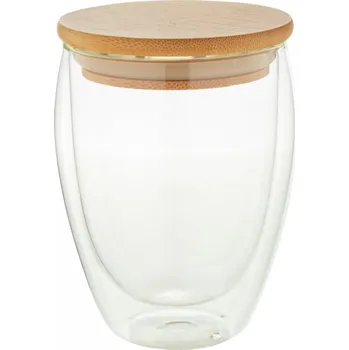 Termohrnek Reklamní Bondina M skleněný termohrnek, průhledná