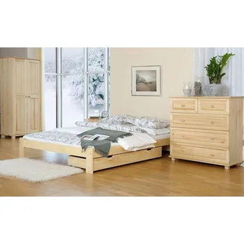 Postel Postel BELUKHA 140x200 cm s roštem, masiv borovice + vyzvednutí ZDARMA